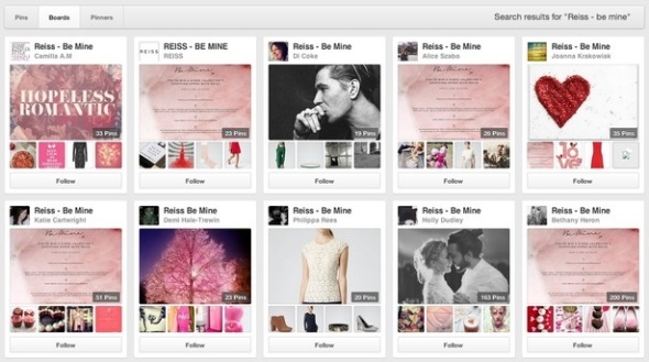 pinterest, reiss, рекламна кампанія, бренд, брендінг